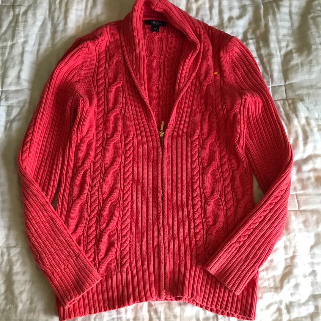 Women's chaps discount sweater cardigan