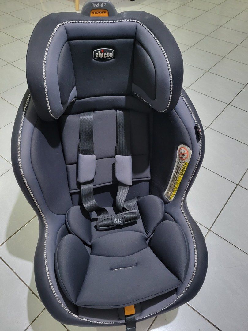 Chicco Nextfit IX Convertible Car Seat (Category: Car Seats) located in Quezon City. Submitted by maribassig (Listing ID 1277231106, Image 1). Description: Chicco NextFit IX - lightly used - bought from SM Megamall for 18k - rear-facing and forwarding facing - with level indicators - padded harness systems - features a 9-position ReclineSure leveling system that allows you to adjust the angle of the seat to ensure a comfortable and safe fit for y