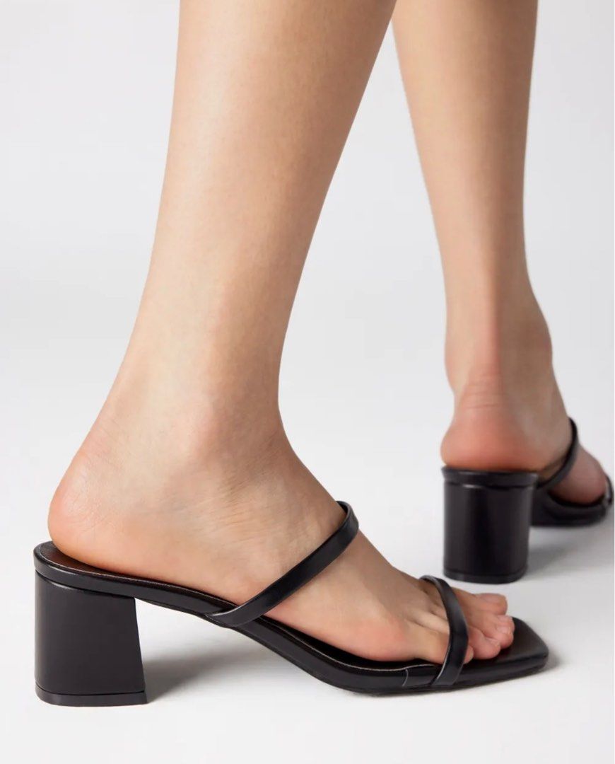 Double strap 2024 heeled sandals