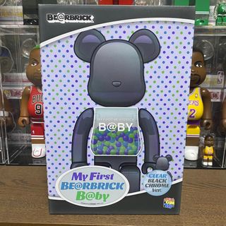 MY FIRST BE@RBRICK BLACK CHROME 100%400%