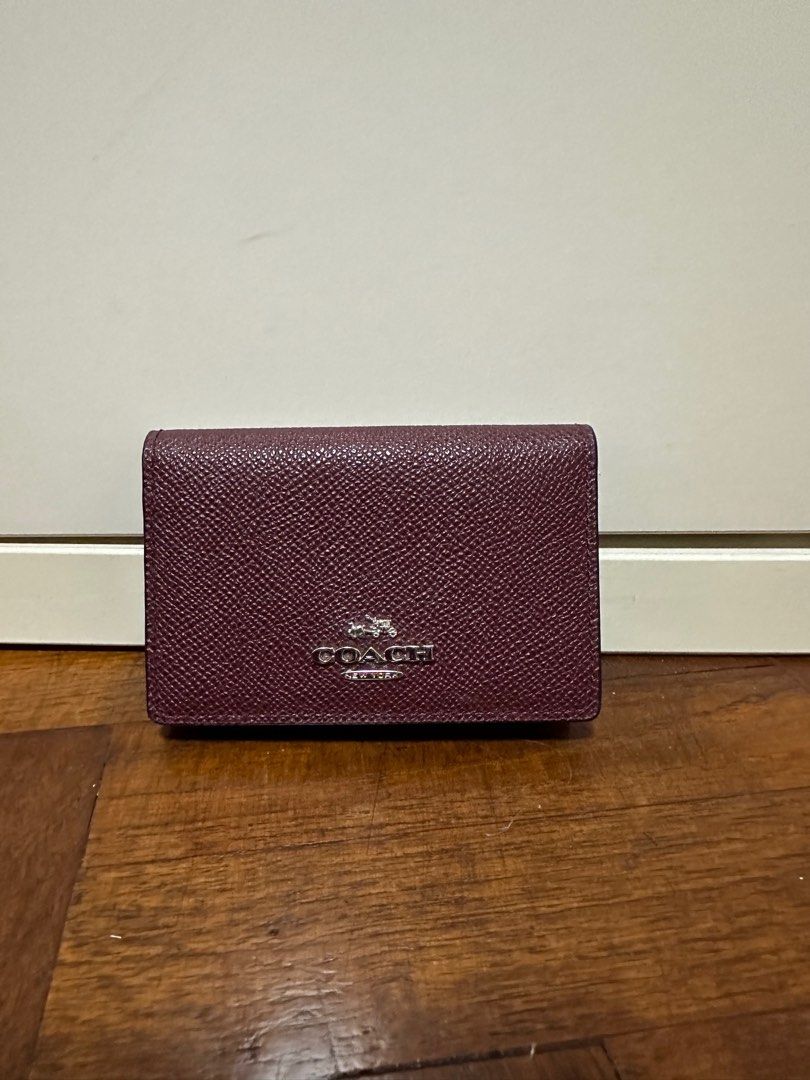 Maroon coach wallet store