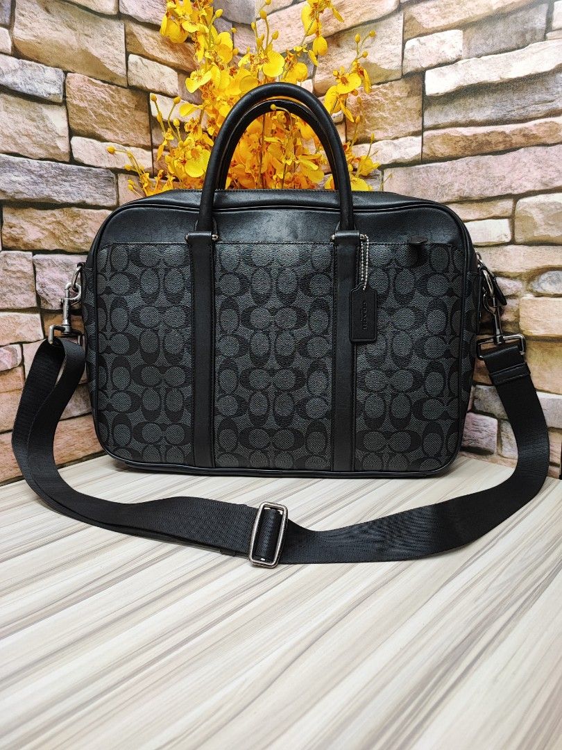 Coach perry sales slim briefcase