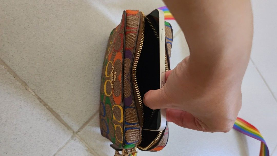 Rainbow color deals crossbody bag