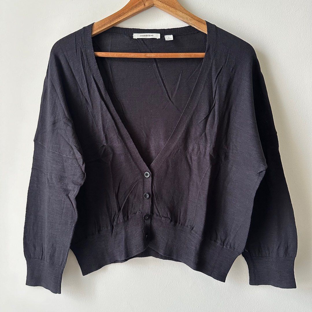 Country road top black cardigan