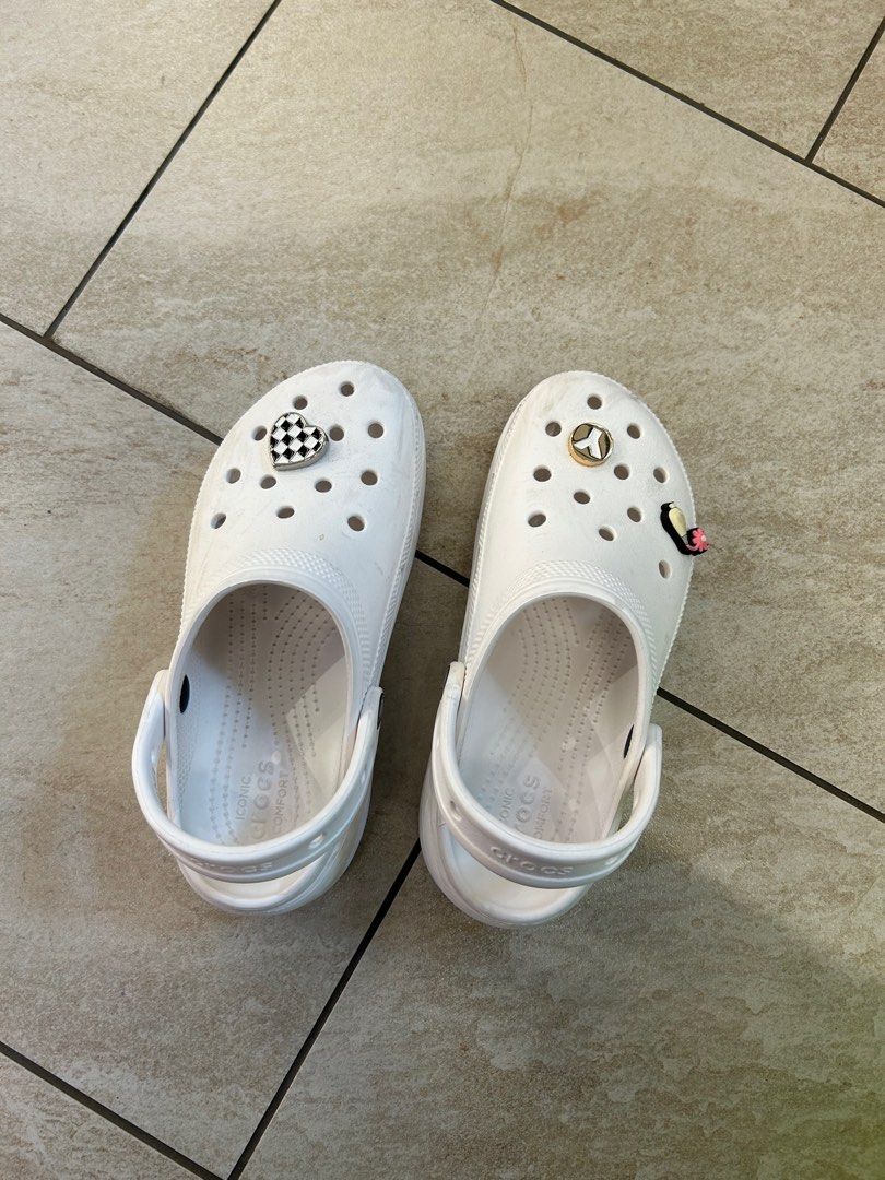 Crocs white top size 6