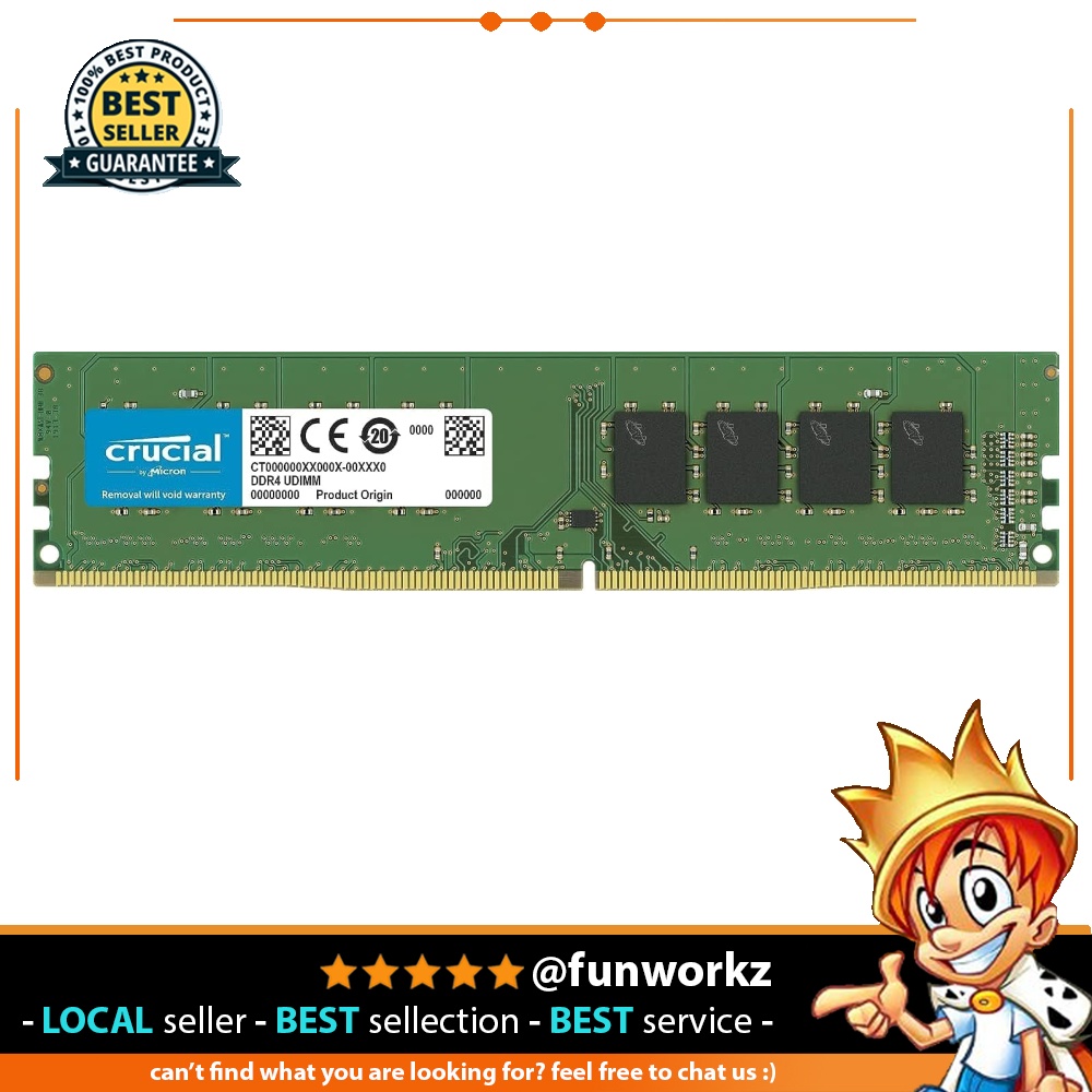 Crucial RAM 16GB DDR4 2666 MHz CL19 Desktop Memory CT16G4DFRA266,Green ...
