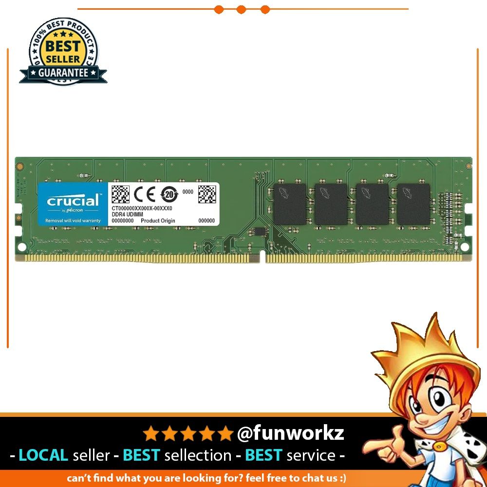 Crucial CT16G4DFRA266 RAM 16GB DDR4 2666 MHz CL19 Desktop Memory