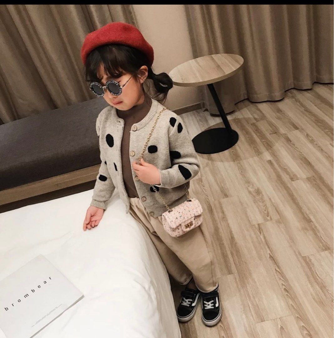 Cute Baby Girls Woolen Chain Shoulder Cross Bag Women s Fashion