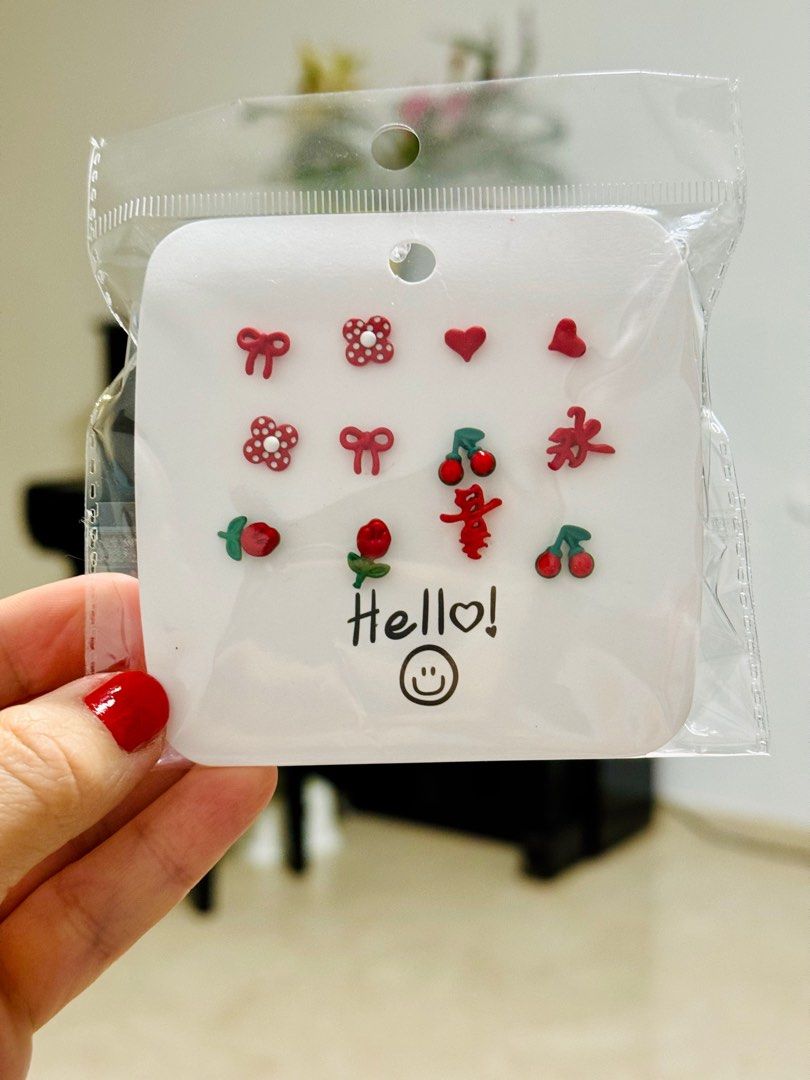 Cute red earrings for CNY and Valentine s Day
