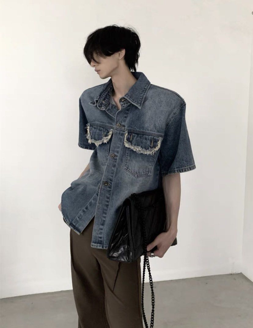 Ulzzang denim jacket 2025