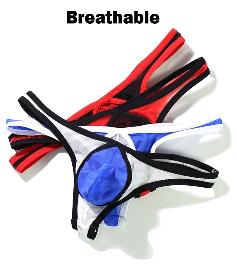 Duo Colour Men Thong Underwear Bikini Brief Men G String Jockstrap Men
