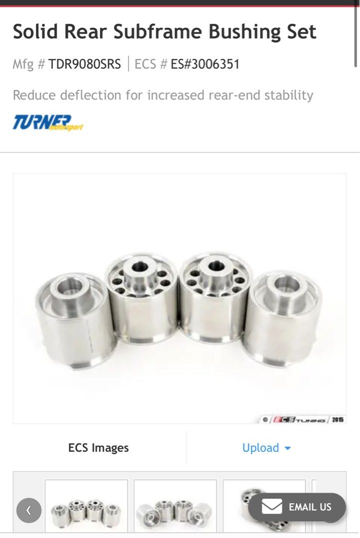 E90, E82, E92 Turner solid subframe bushing, Car Accessories