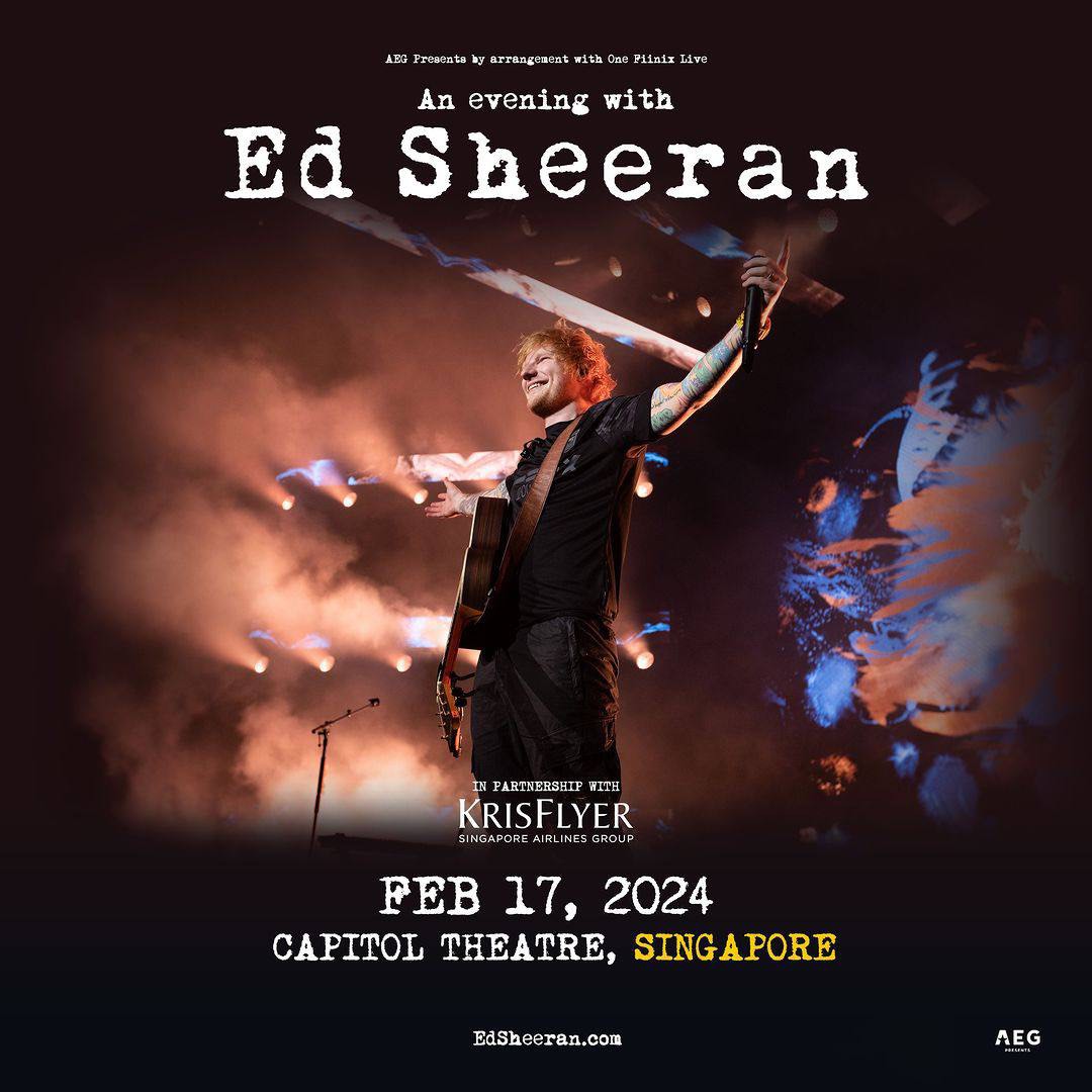 Ed Sheeran Concert Ticket 2024 Capitol Theatre, Tickets & Vouchers