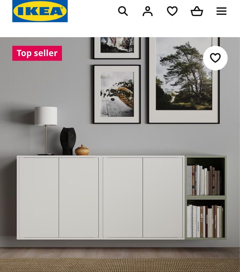 EKET Cabinet from IKEA w 2 doors and 1 shelf white 70x35x70 cm