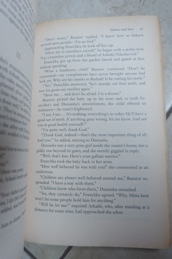 Fathers and Sons by Ivan Turgenev (Category: Storybooks) located in Quezon City. Submitted by miletdeclutters (Listing ID 1277131410, Image 2). Description: trade paperback with foxing and tanning no writings/highlights Published by Random House (2001) ISBN 0-375-75839-9 --- When Fathers and Sons was first published in Russia in 1862, it was met with a blaze of controversy about where Turgenev stood in relation to his account of generational misu