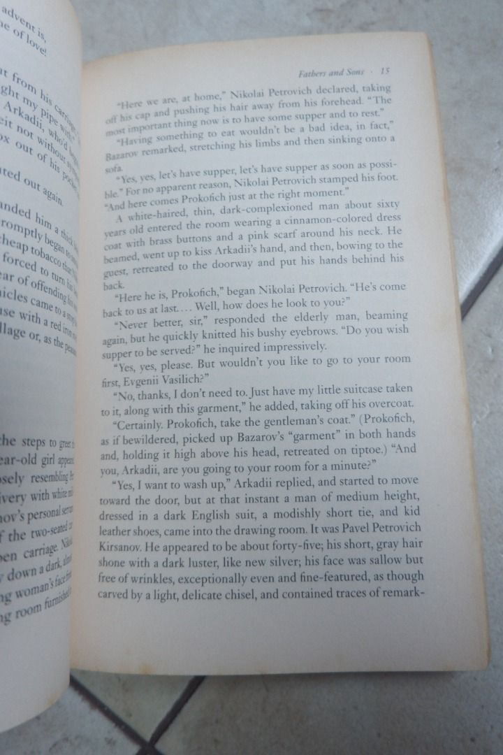 Fathers and Sons by Ivan Turgenev (Category: Storybooks) located in Quezon City. Submitted by miletdeclutters (Listing ID 1277131410, Image 3). Description: trade paperback with foxing and tanning no writings/highlights Published by Random House (2001) ISBN 0-375-75839-9 --- When Fathers and Sons was first published in Russia in 1862, it was met with a blaze of controversy about where Turgenev stood in relation to his account of generational misu