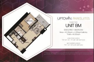 For Sale | 1BR with balcony UPTOWN PARKSUITES 2