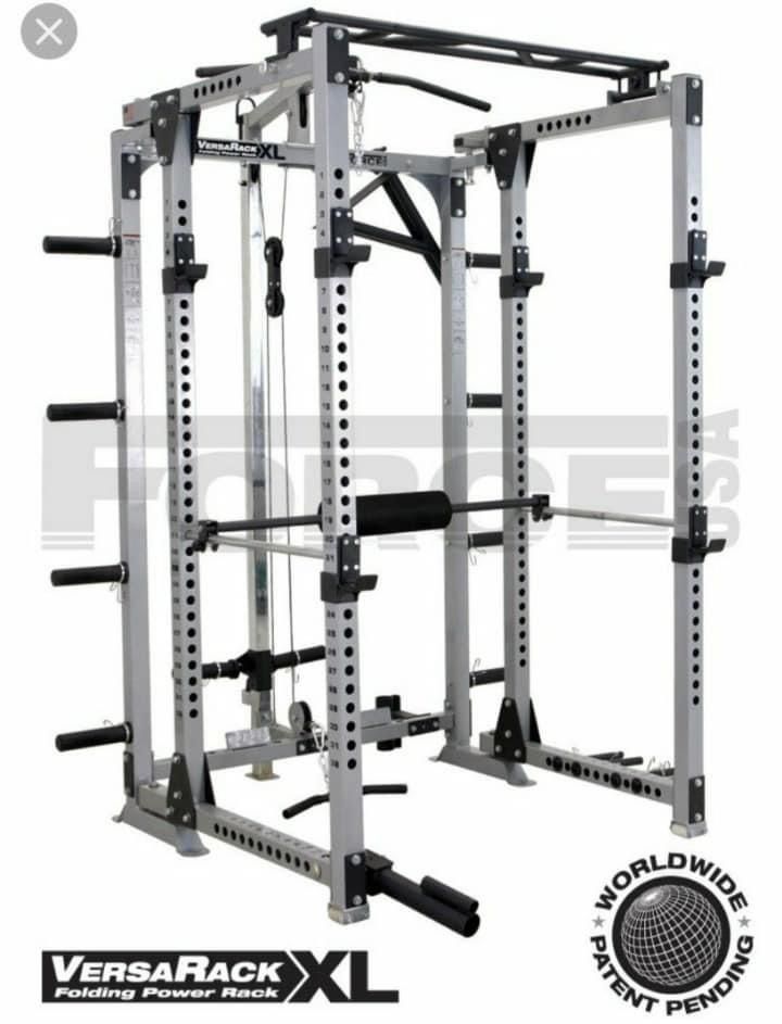 Force USA versarack gym folding collapsible power squat rack
