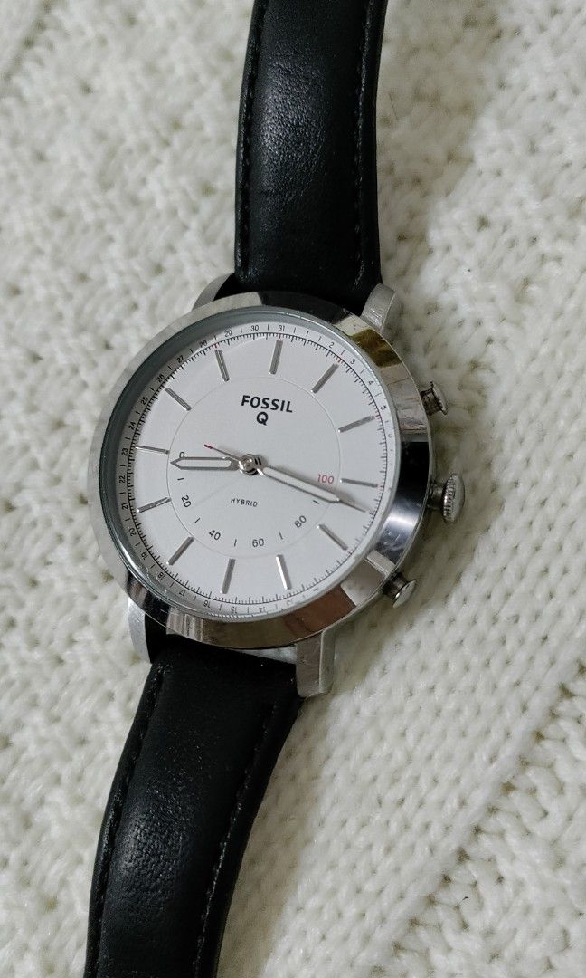 Fossil Q Neely Hybrid Smartwatch Leather Strap