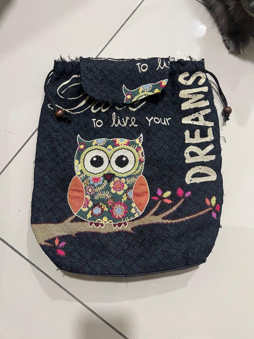 Owl top book bag