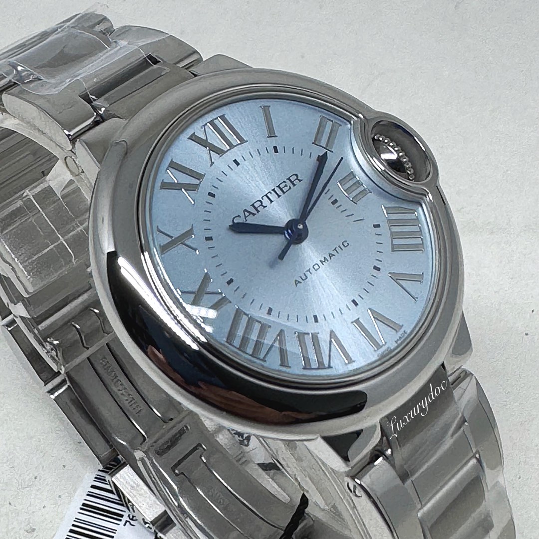 Cartier watch hot sale blue face