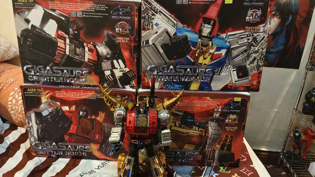 Gigapower transformers dinobots set of 4 grimlock, sludge, snarl and