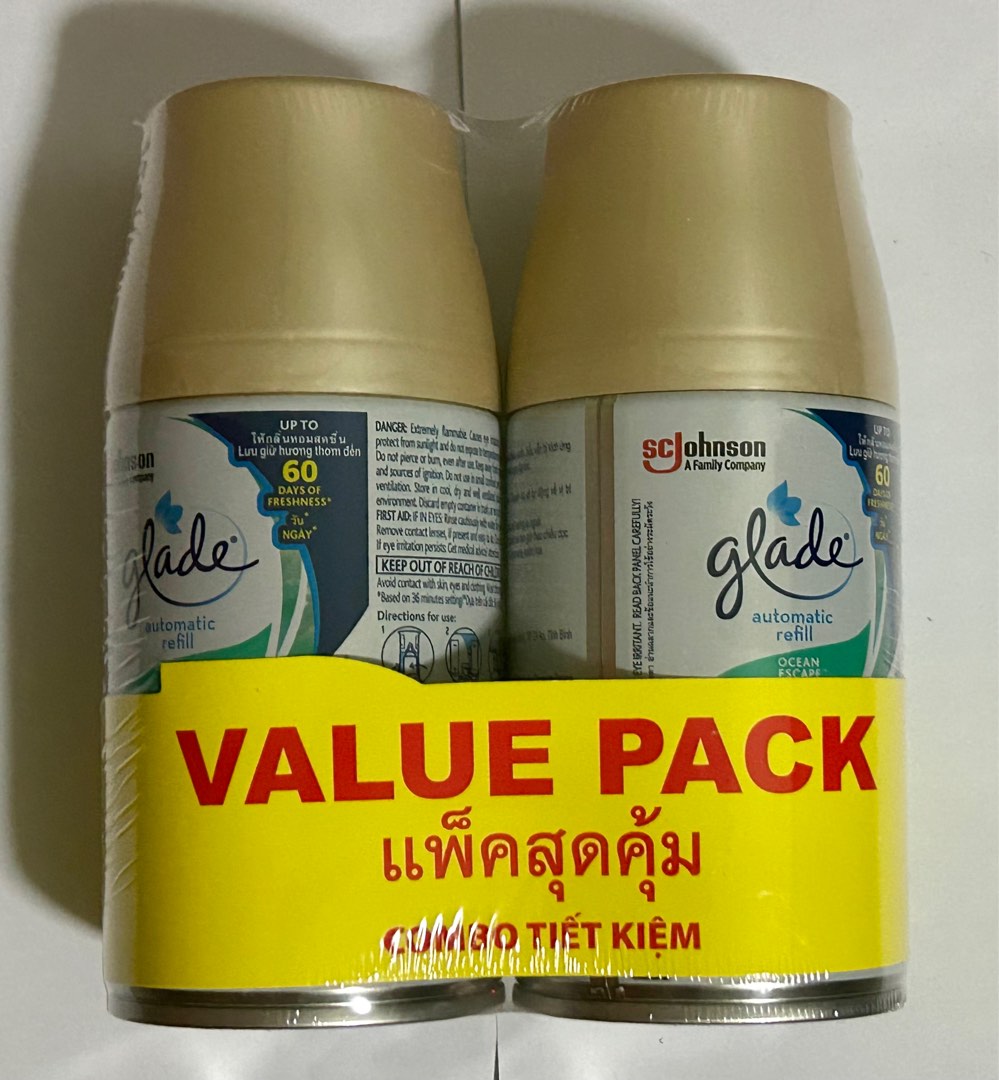 Glade Automatic Spray Refill - Ocean Escape (2 x 269ml), Furniture & Home  Living, Home Fragrance on Carousell