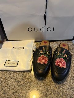Guaranteed authentic Gucci floral mules