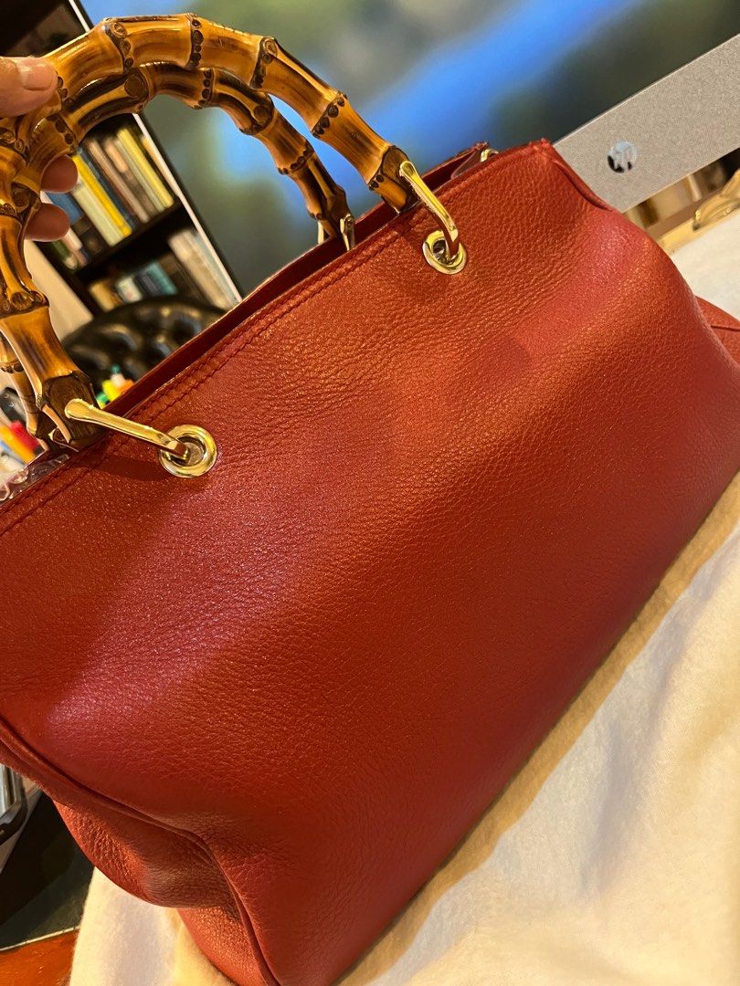 GUCCI bamboo shopper tote bag
