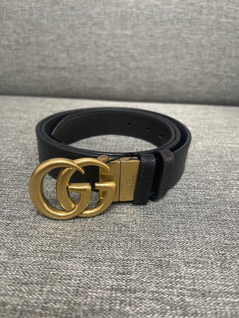 Gucci black reversible belt store