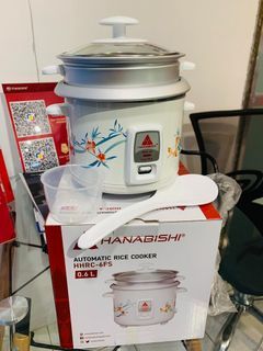 ✅✅Hanabishi 0.6L Automatic Rice Cooker With Steamer HHRC-6FS