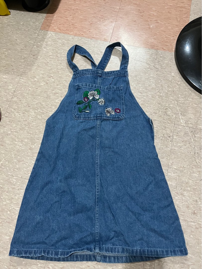 h&m denim jumper dress Ladies - Denim Blue Denim Overall Dress - Size: XL