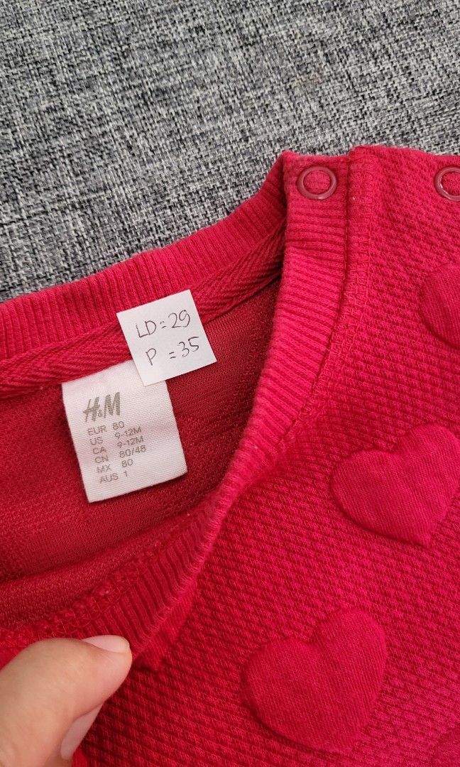 H&m red heart sweater on sale