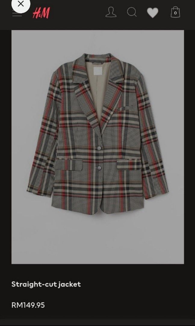 H&m plaid deals suit
