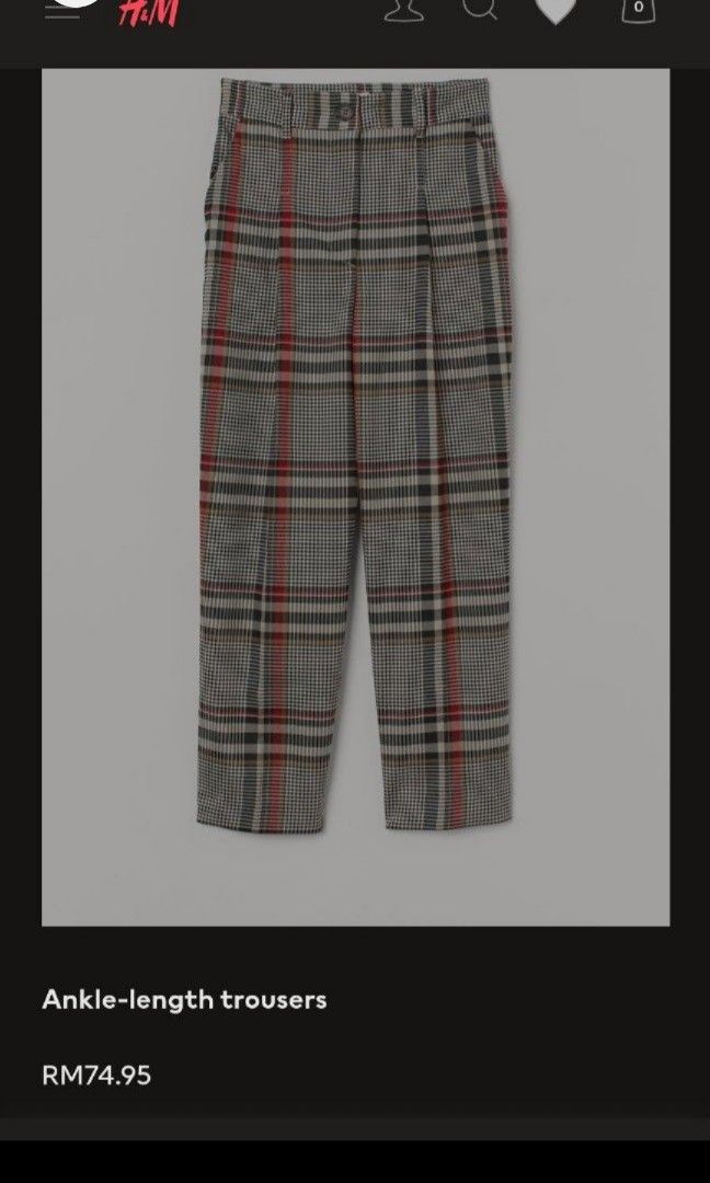 H&m plaid outlet suit