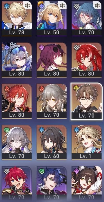 Honkai Star Rail Account TL69 Kafka, SW, Argenti, Ruan Mei, Video