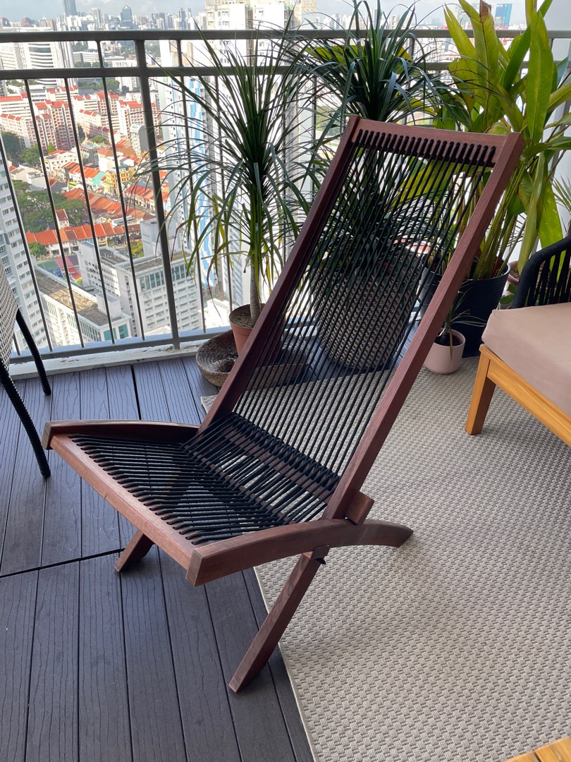 Ikea BROMMO lounge chair patio balcony wooden Furniture Home