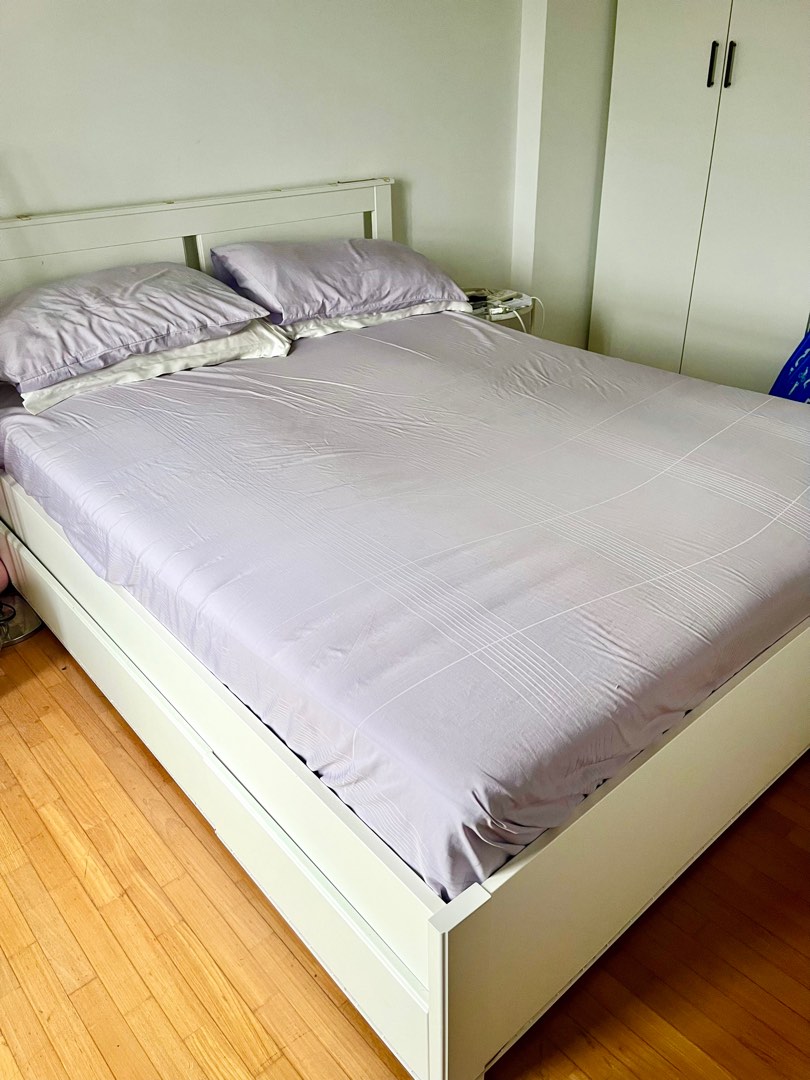 Songesand bed frame with deals 4 storage boxes