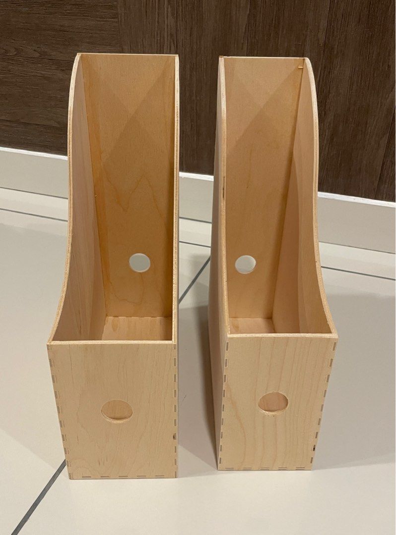 Ikea Wooden Magazine Organizer Storage Rack, Furniture & Home Living, Home Improvement