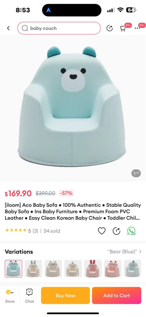 Iloom baby sofa hot sale