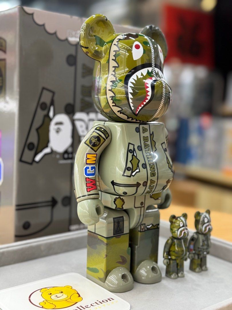 新入荷 BE@RBRICK BAPE ALPHA × ALPHA CAMO BAPE(R) SHARK 100%400 ...