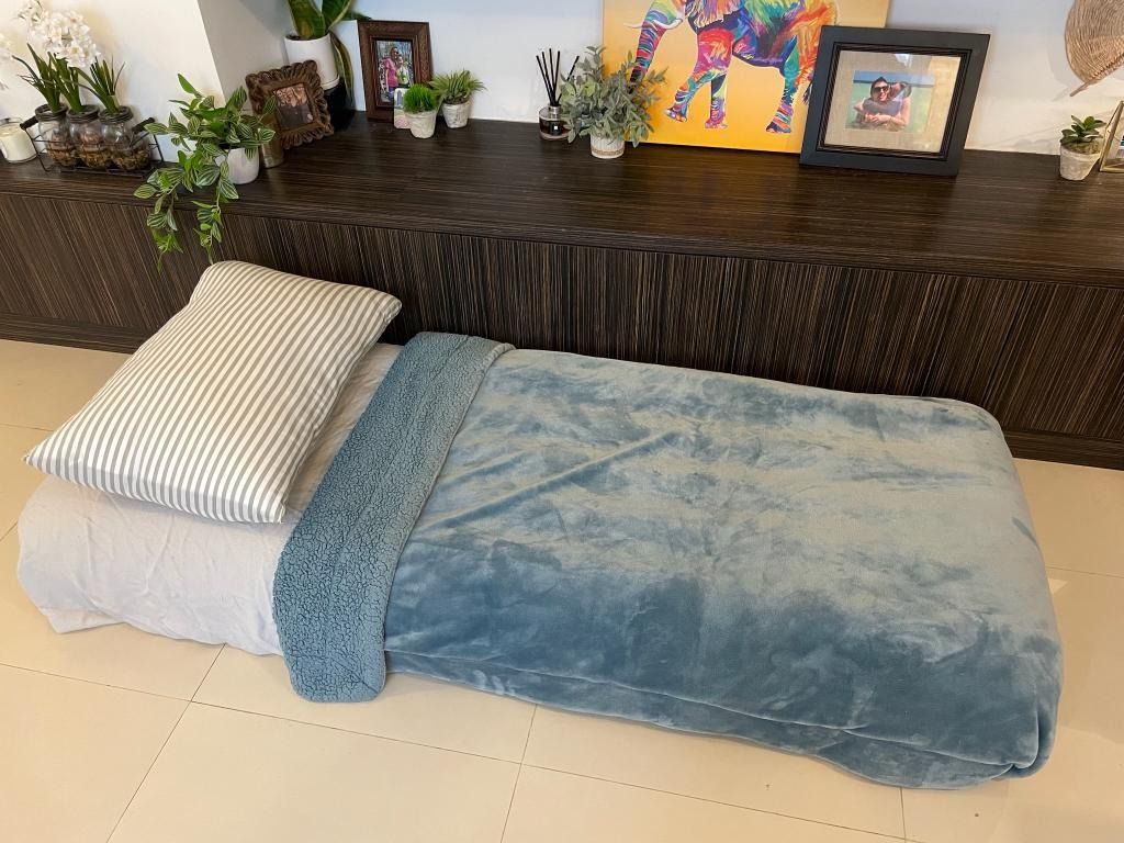 INTEX Single Dura Beam Downy Airbed with BuiltIn Foot Pump (Great