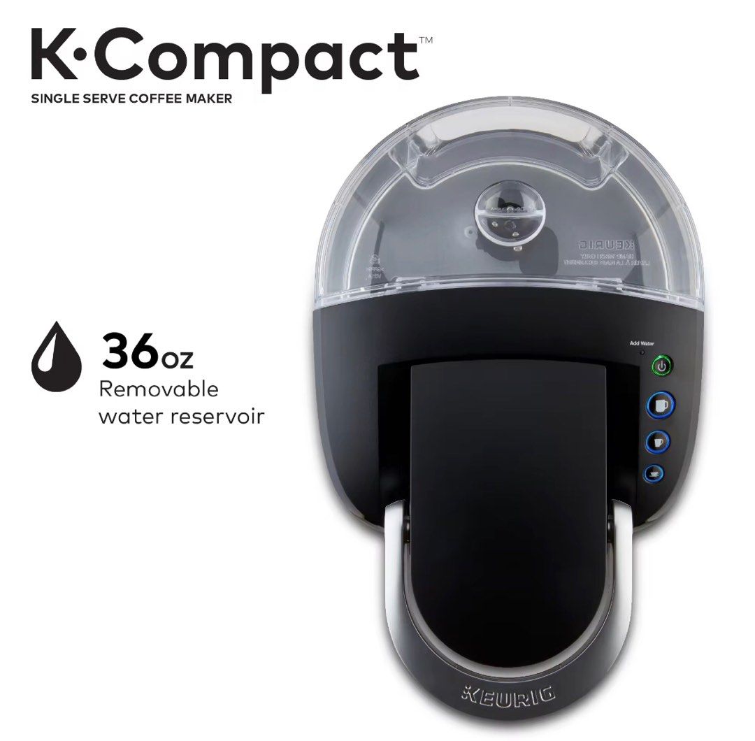 Keurig K Compact Coffe Maker/Machine (Expresso) 110V (Category: Coffee Machines & Makers) located in Taguig. Submitted by zone26ph (Listing ID 1277165242, Image 3). Description: Used Only Once (never been used since) - Origin: US - 110V - 3 cup sizes - 36oz Made in Malaysia - Working and Can be Tested For meet up or Pick up and other requests please send a private message.