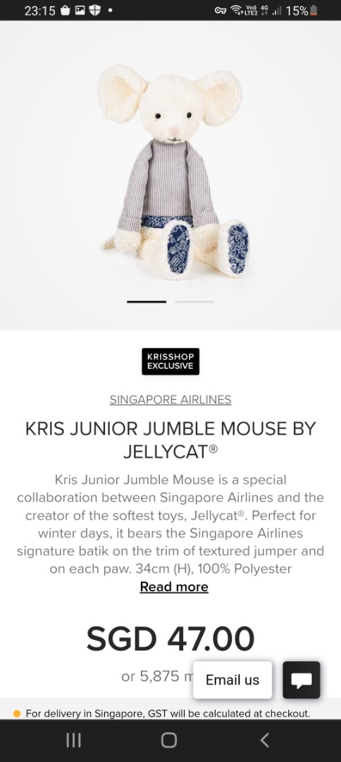 Jellycat shop jumble mouse