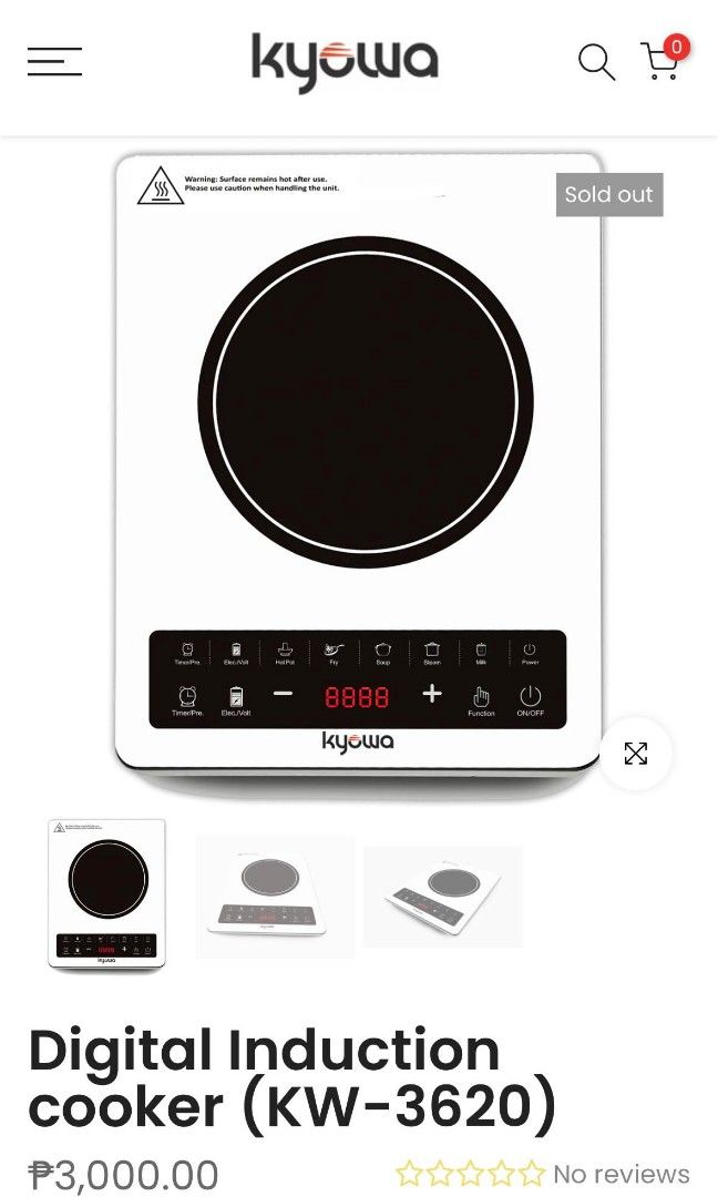 Kyowa 1800 watts induction cooker, TV & Home Appliances, Kitchen