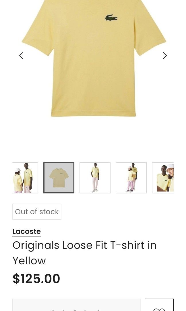 T shirt lacoste jaune new arrivals