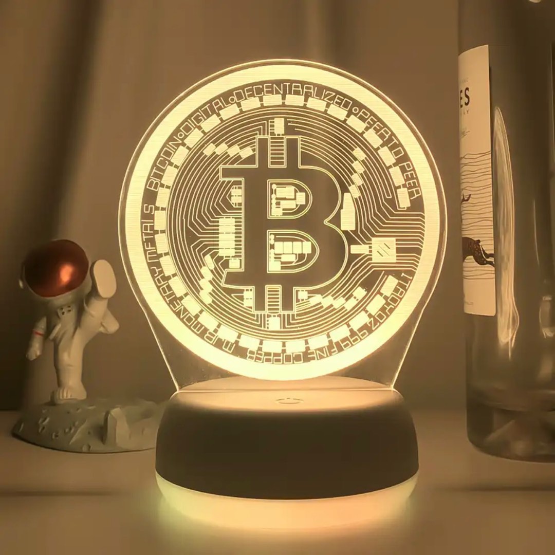 LED Bitcoin Lamp | Multi Coloured Lamp Home Decor | Night Light Bedside Lamp|  Home Living Accessories | LED Tabletop Lamp, Mobile Phones & Gadgets,  Mobile & Gadget Accessories, Other Mobile &