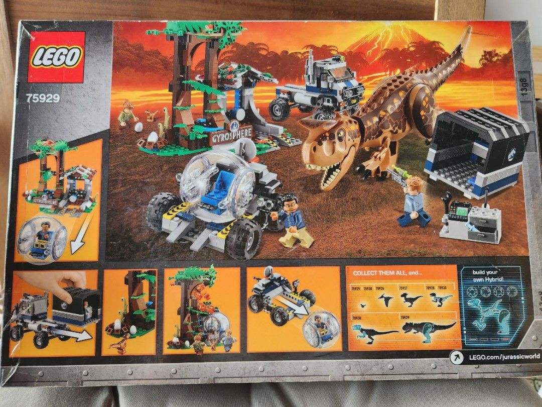 Lego jurassic world carnotaurus gyrosphere escape 2025