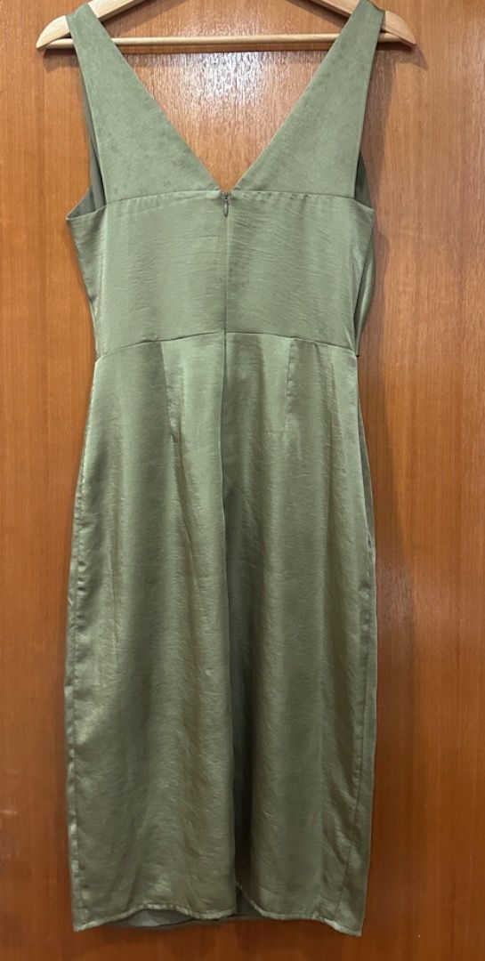 Reiss green silk dress online