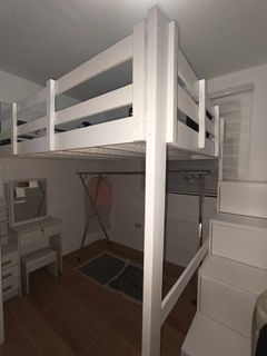 Loft bed with step drawers